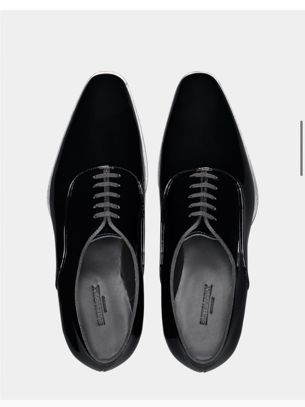 Suitsupply Black Patent Oxford Lace-Up Shoes